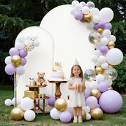 Arch Backdrop Stand, Set of 2, 2.2 m and 1.8 m, Stable Structure, Easy Assembly, Gold Metal Arch Backdrop V952-BYDGMJLJTDBZ1SEAH001V0