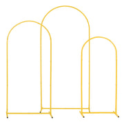 Arch Backdrop Stand, Set of 3, 1.8/1.5/1.2 m, Stable Structure, Easy Assembly, Gold Metal Arch Backdrop Stand V952-BYDGMJSJT6FTQCA1U001V0