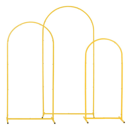 Arch Backdrop Stand, Set of 3, 1.8/1.5/1.2 m, Stable Structure, Easy Assembly, Gold Metal Arch Backdrop Stand V952-BYDGMJSJT6FTQCA1U001V0