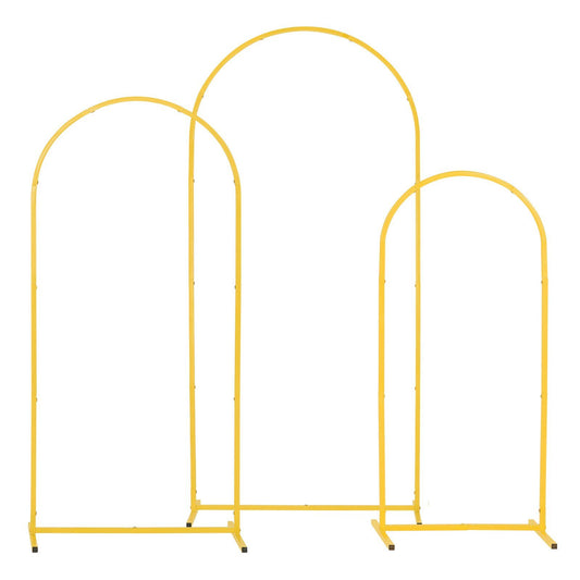 Arch Backdrop Stand, Set of 3, 1.8/1.5/1.2 m, Stable Structure, Easy Assembly, Gold Metal Arch Backdrop Stand V952-BYDGMJSJT6FTQCA1U001V0