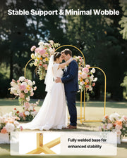 Arch Backdrop Stand, Set of 3, 1.8/1.5/1.2 m, Stable Structure, Easy Assembly, Gold Metal Arch Backdrop Stand V952-BYDGMJSJT6FTQCA1U001V0