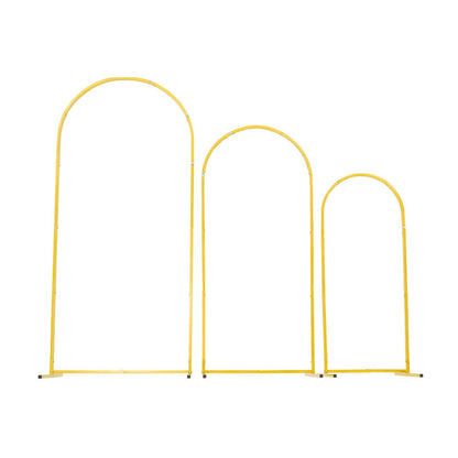 Arch Backdrop Stand, Set of 3, 1.8/1.5/1.2 m, Stable Structure, Easy Assembly, Gold Metal Arch Backdrop Stand V952-BYDGMJSJT6FTQCA1U001V0