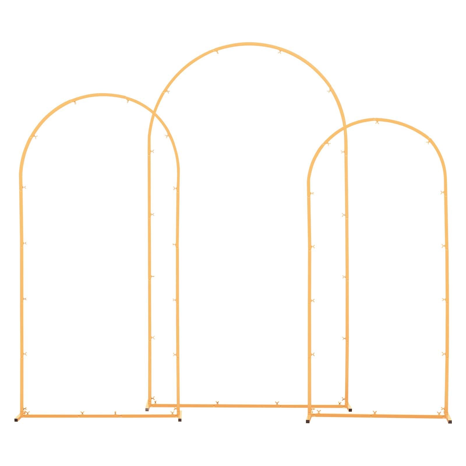 Arch Backdrop Stand, Set of 3, 2.2/2/1.8 m , Stable Structure, Easy Assembly, Gold Metal Arch Backdrop Stand V952-BYDGMJSJT72FV0MUO001V0