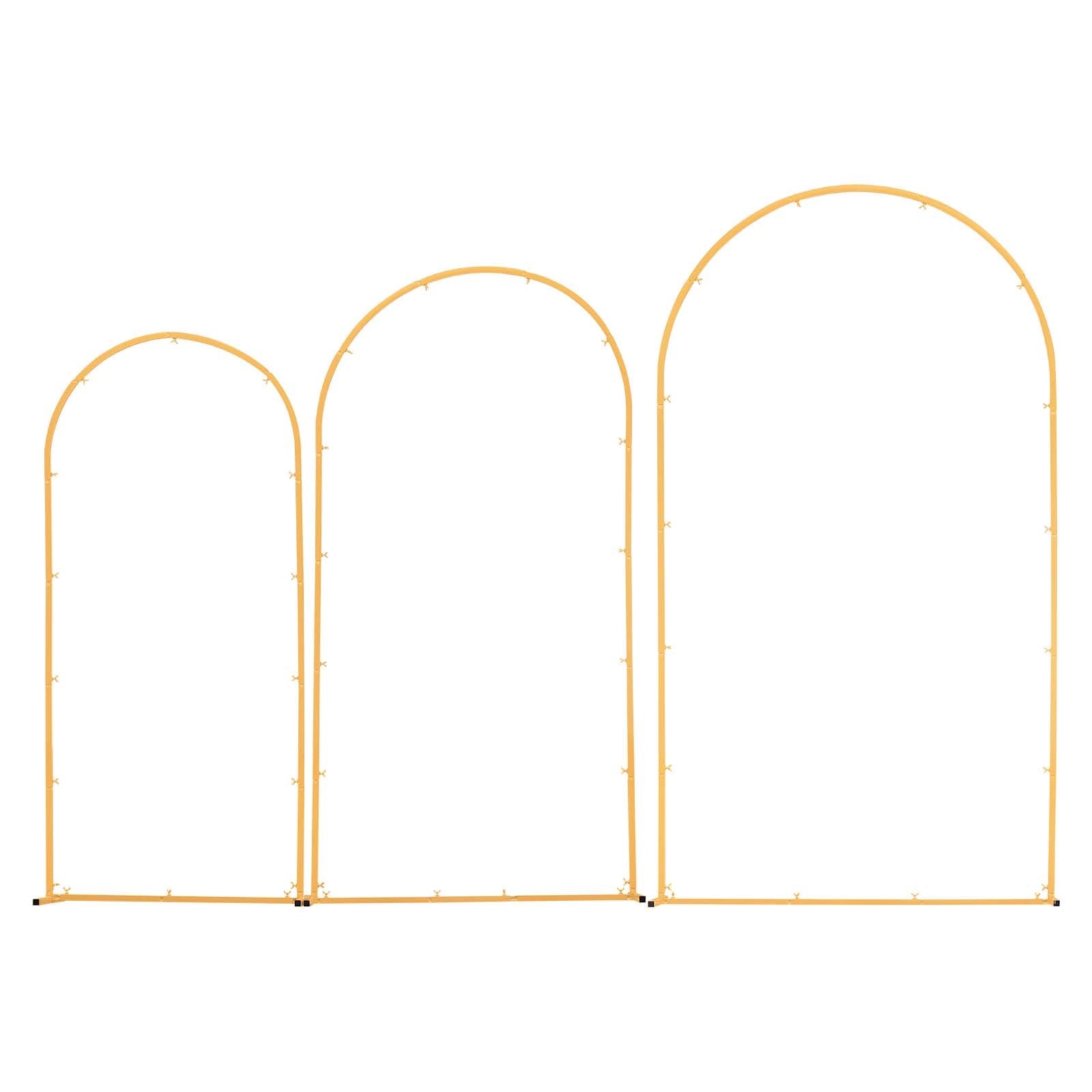 Arch Backdrop Stand, Set of 3, 2.2/2/1.8 m , Stable Structure, Easy Assembly, Gold Metal Arch Backdrop Stand V952-BYDGMJSJT72FV0MUO001V0