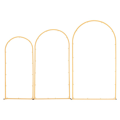 Arch Backdrop Stand, Set of 3, 2.2/2/1.8 m , Stable Structure, Easy Assembly, Gold Metal Arch Backdrop Stand V952-BYDGMJSJT72FV0MUO001V0