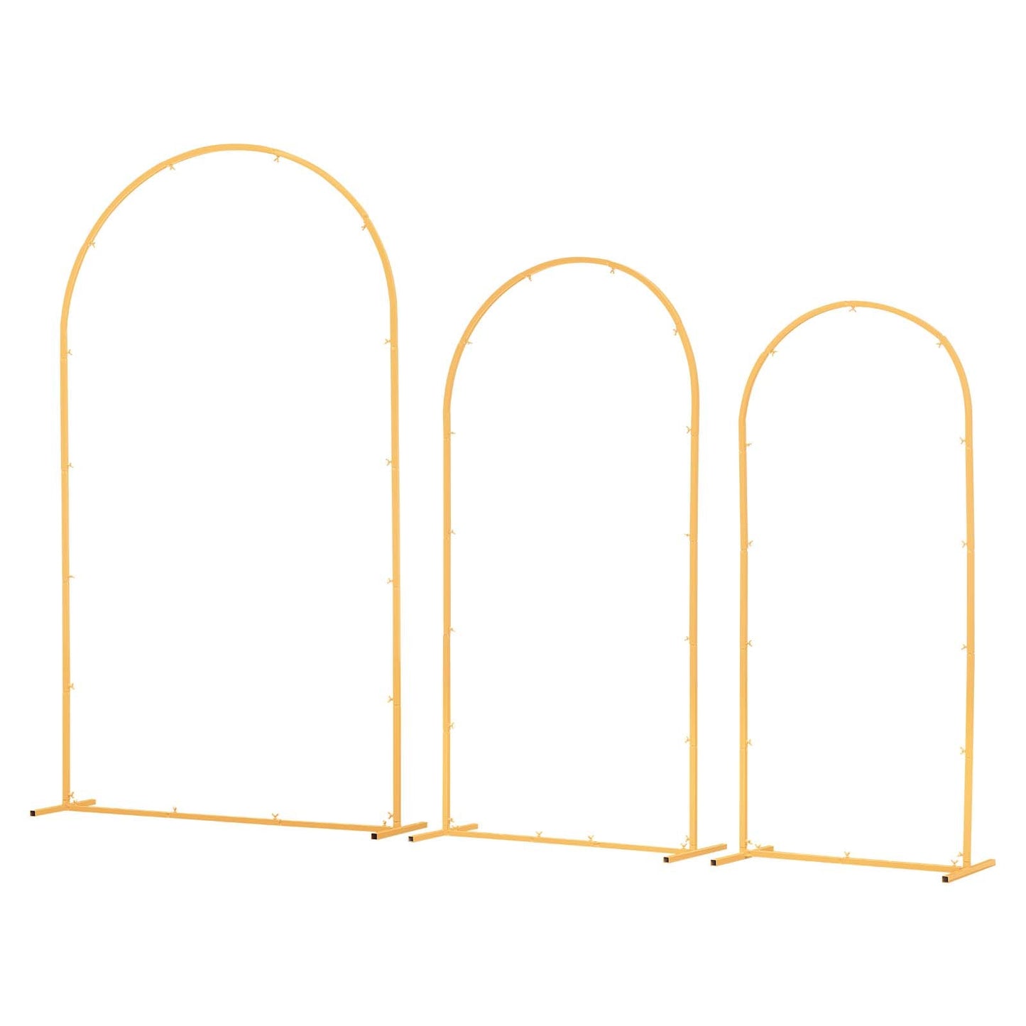 Arch Backdrop Stand, Set of 3, 2.2/2/1.8 m , Stable Structure, Easy Assembly, Gold Metal Arch Backdrop Stand V952-BYDGMJSJT72FV0MUO001V0