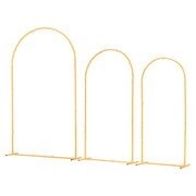 Arch Backdrop Stand, Set of 3, 2.2/2/1.8 m , Stable Structure, Easy Assembly, Gold Metal Arch Backdrop Stand V952-BYDGMJSJT72FV0MUO001V0