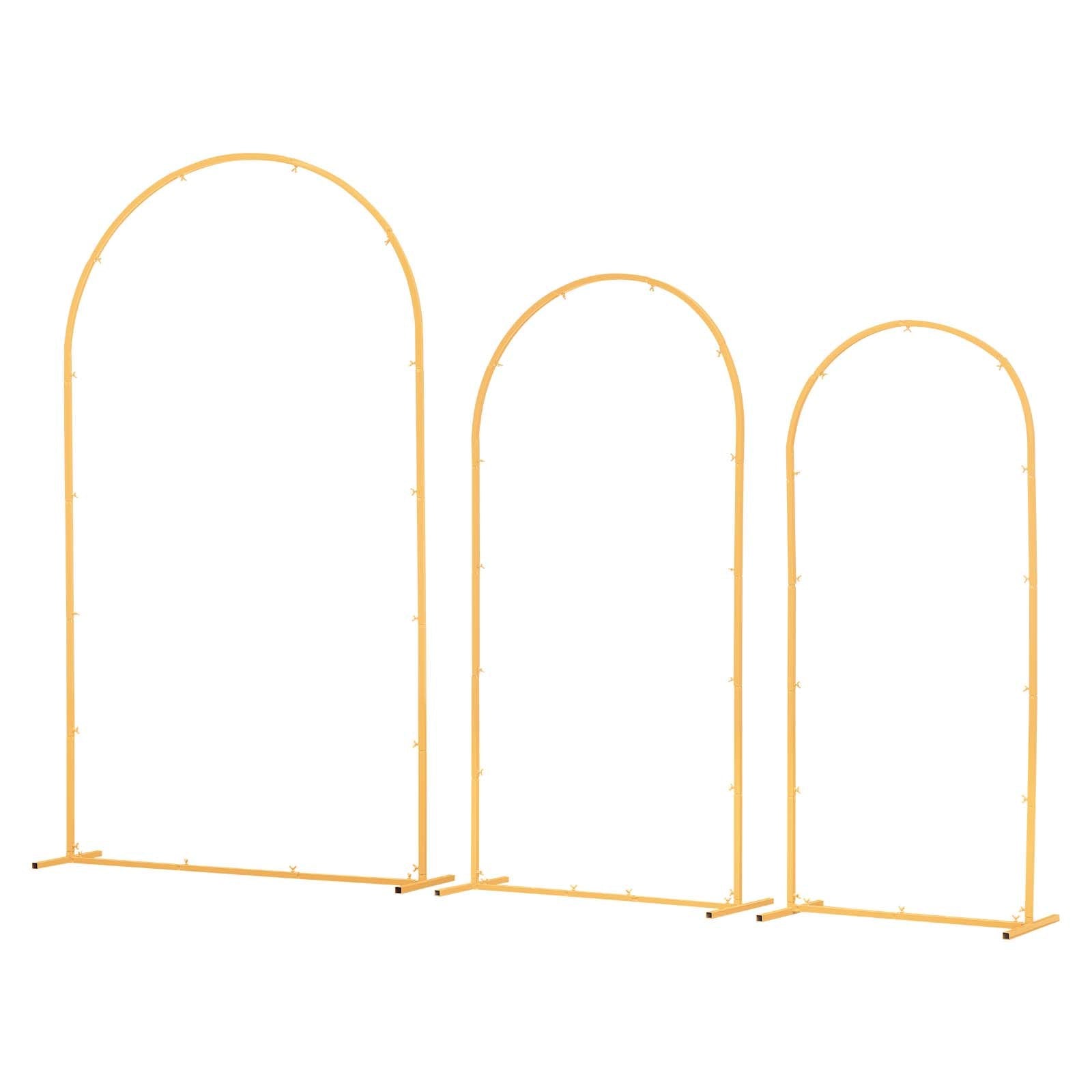 Arch Backdrop Stand, Set of 3, 2.2/2/1.8 m , Stable Structure, Easy Assembly, Gold Metal Arch Backdrop Stand V952-BYDGMJSJT72FV0MUO001V0