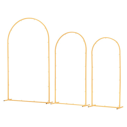 Arch Backdrop Stand, Set of 3, 2.2/2/1.8 m , Stable Structure, Easy Assembly, Gold Metal Arch Backdrop Stand V952-BYDGMJSJT72FV0MUO001V0