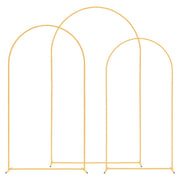 Arch Backdrop Stand, Set of 3, 2.4/2.2/2 m, Stable Structure, Easy Assembly, Gold Metal Arch Backdrop Stand V952-BYDGMJSJT8FTVMGMA001V0
