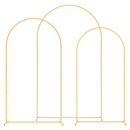 Arch Backdrop Stand, Set of 3, 2.4/2.2/2 m, Stable Structure, Easy Assembly, Gold Metal Arch Backdrop Stand V952-BYDGMJSJT8FTVMGMA001V0