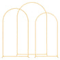 Arch Backdrop Stand, Set of 3, 2.4/2.2/2 m, Stable Structure, Easy Assembly, Gold Metal Arch Backdrop Stand V952-BYDGMJSJT8FTVMGMA001V0