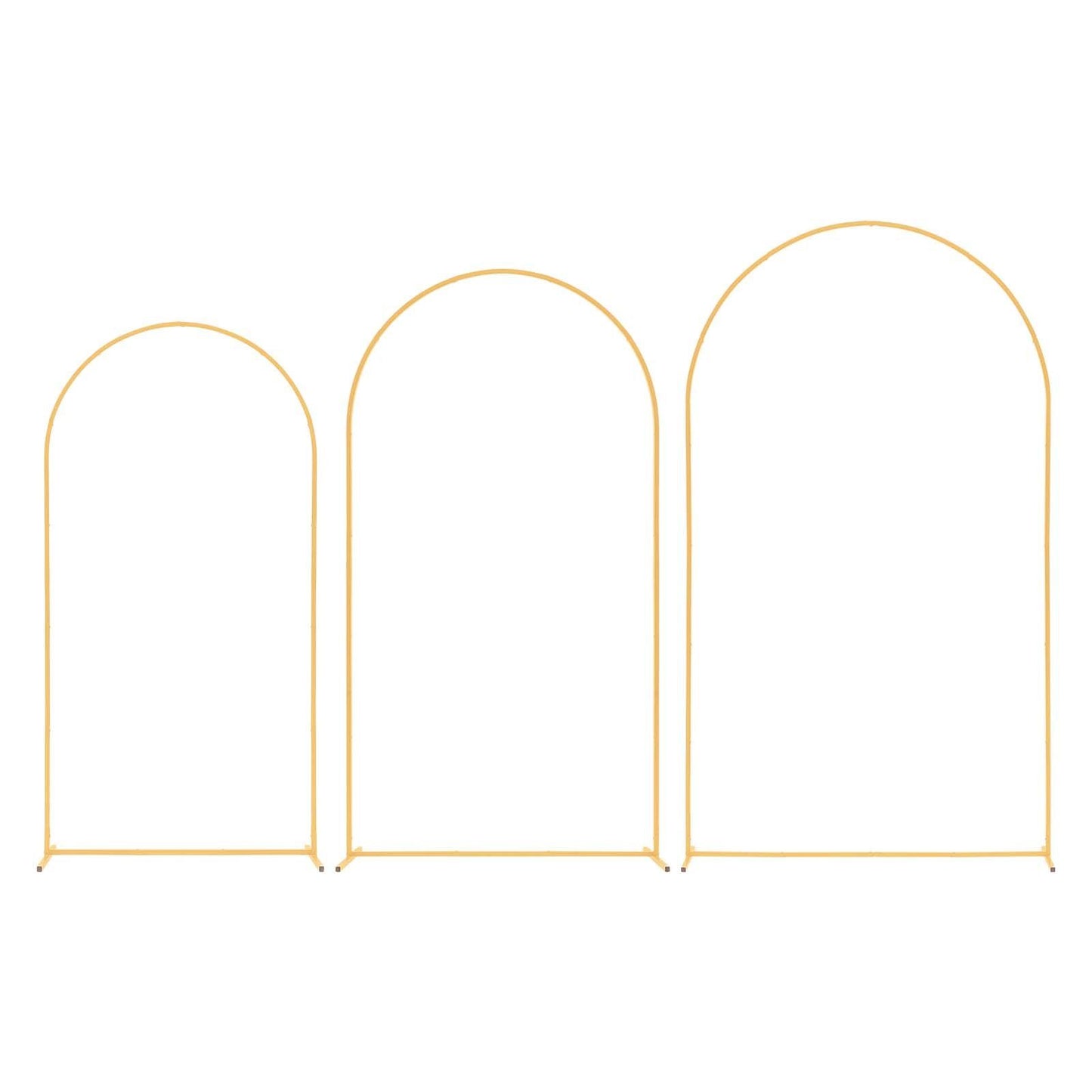 Arch Backdrop Stand, Set of 3, 2.4/2.2/2 m, Stable Structure, Easy Assembly, Gold Metal Arch Backdrop Stand V952-BYDGMJSJT8FTVMGMA001V0