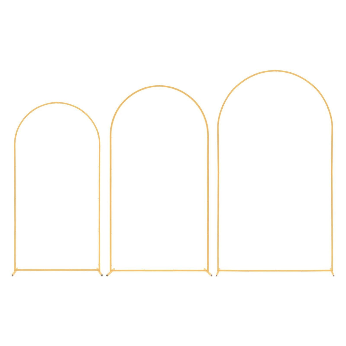 Arch Backdrop Stand, Set of 3, 2.4/2.2/2 m, Stable Structure, Easy Assembly, Gold Metal Arch Backdrop Stand V952-BYDGMJSJT8FTVMGMA001V0