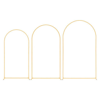 Arch Backdrop Stand, Set of 3, 2.4/2.2/2 m, Stable Structure, Easy Assembly, Gold Metal Arch Backdrop Stand V952-BYDGMJSJT8FTVMGMA001V0
