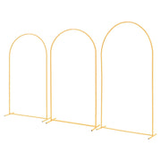 Arch Backdrop Stand, Set of 3, 2.4/2.2/2 m, Stable Structure, Easy Assembly, Gold Metal Arch Backdrop Stand V952-BYDGMJSJT8FTVMGMA001V0
