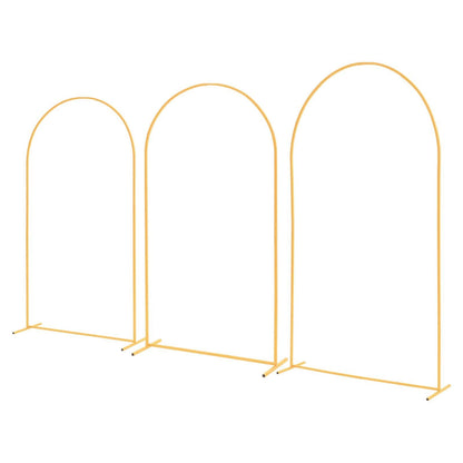 Arch Backdrop Stand, Set of 3, 2.4/2.2/2 m, Stable Structure, Easy Assembly, Gold Metal Arch Backdrop Stand V952-BYDGMJSJT8FTVMGMA001V0