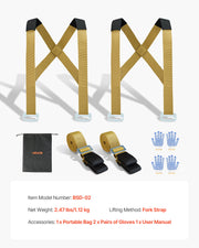 Moving Straps, Supports up to 453.6 kg, 2-Person Lifting and Moving System with 2 Harness Straps & 2 V952-BYDJKSJCX800G9Y2P001V0