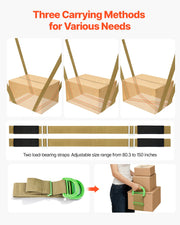 Moving Straps, 2-Person Lifting and Moving System with 2 Harness Straps, 2 Load-bearing Straps & 1 Handheld V952-BYDZHSJCX100P2GMJ001V0