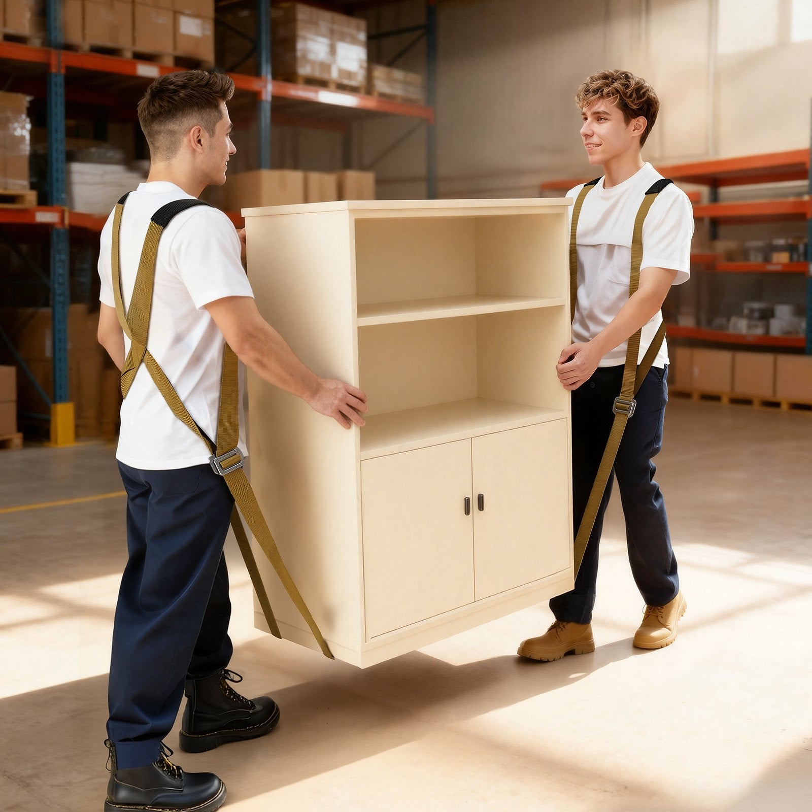 Moving Straps, 2-Person Lifting and Moving System with 2 Harness Straps, 2 Load-bearing Straps & 1 Handheld V952-BYDZHSJCX100P2GMJ001V0