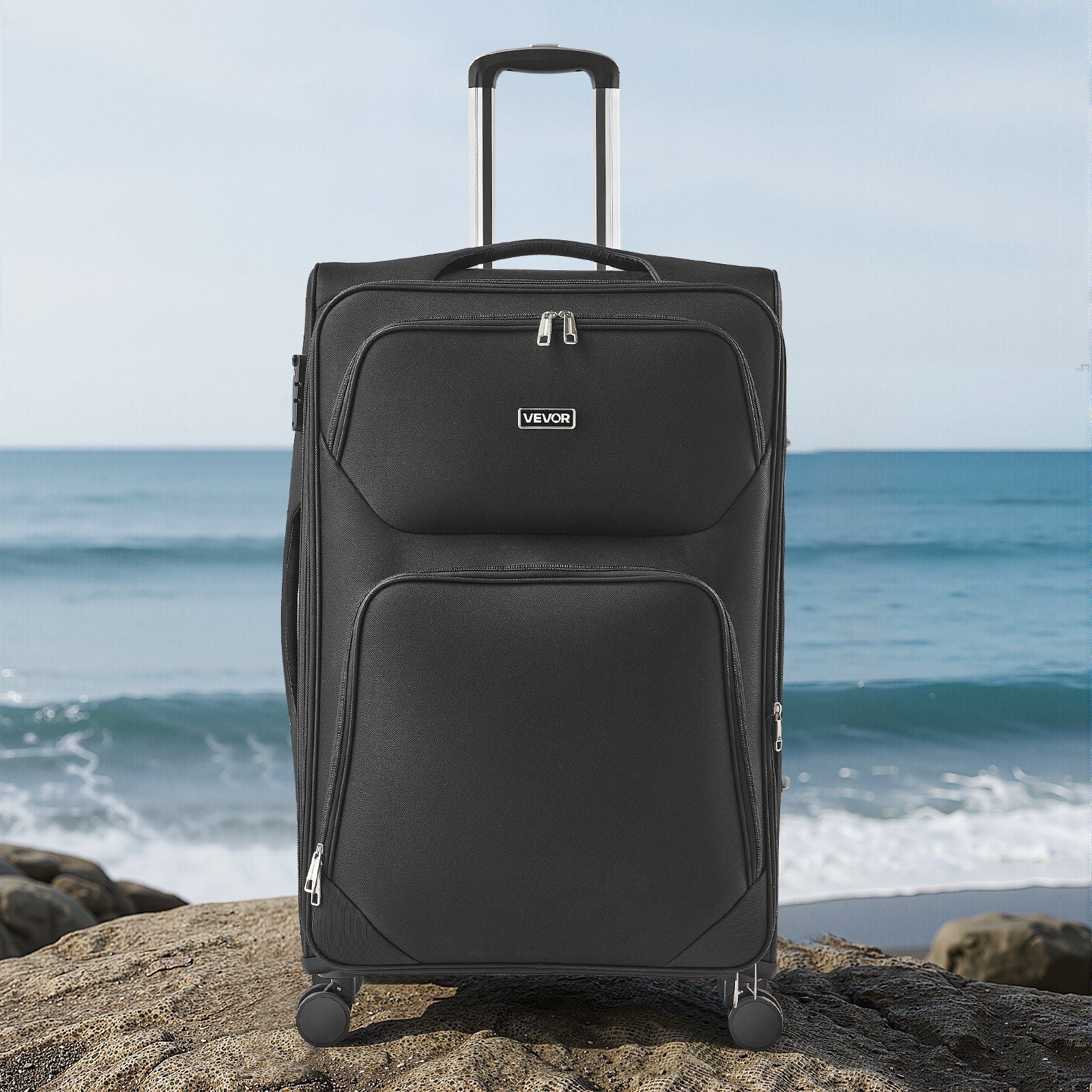 Softside Expandable Luggage with Spinner Wheels, 71 cm Softside Checked Large Luggage, Lightweight Checked V952-BYKSTXBYHS2881CTJ001V0