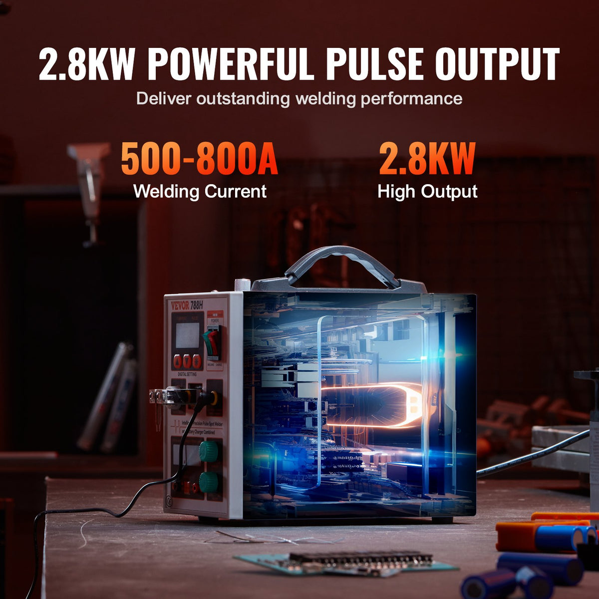 Battery Spot Welder 788H Pulse Welder & Battery Charger 2 Welding Modes V952-BYQDCDHJ015MMF7JQV3