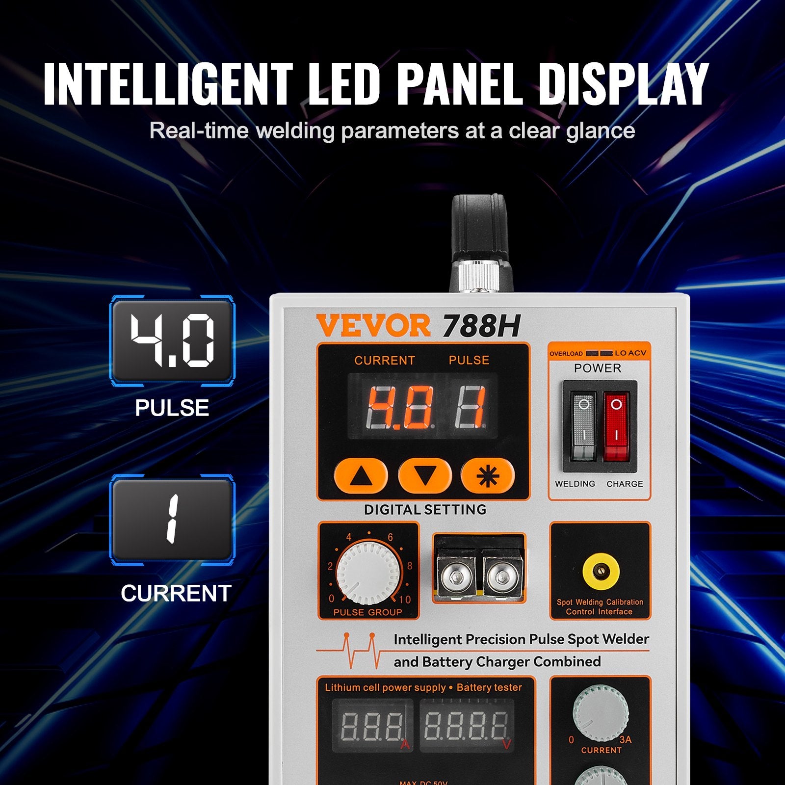 Battery Spot Welder 788H Pulse Welder & Battery Charger 2 Welding Modes V952-BYQDCDHJ015MMF7JQV3
