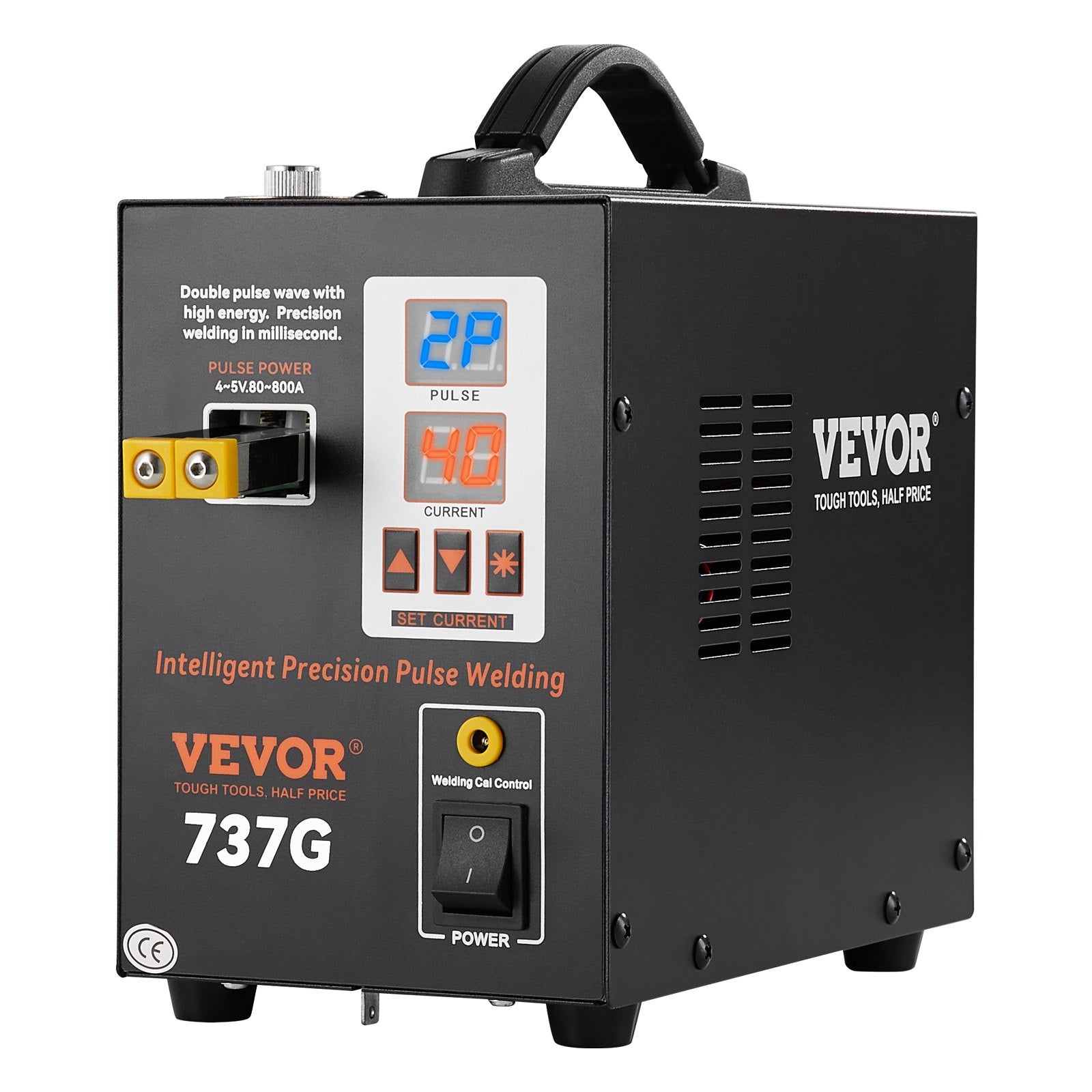 Spot Welder, 737G Pulse Spot Welder, Portable High-Power Welding Machine Soldering Station with 2 Welding V952-BYQDCDHJX012D60INV3