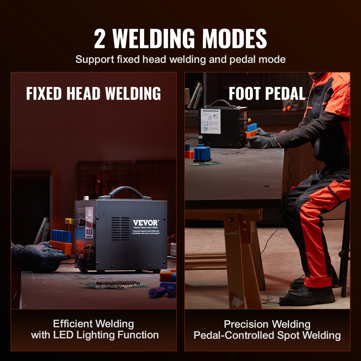 Spot Welder, 737G Pulse Spot Welder, Portable High-Power Welding Machine Soldering Station with 2 Welding V952-BYQDCDHJX012D60INV3