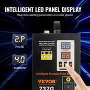 Spot Welder, 737G Pulse Spot Welder, Portable High-Power Welding Machine Soldering Station with 2 Welding V952-BYQDCDHJX012D60INV3