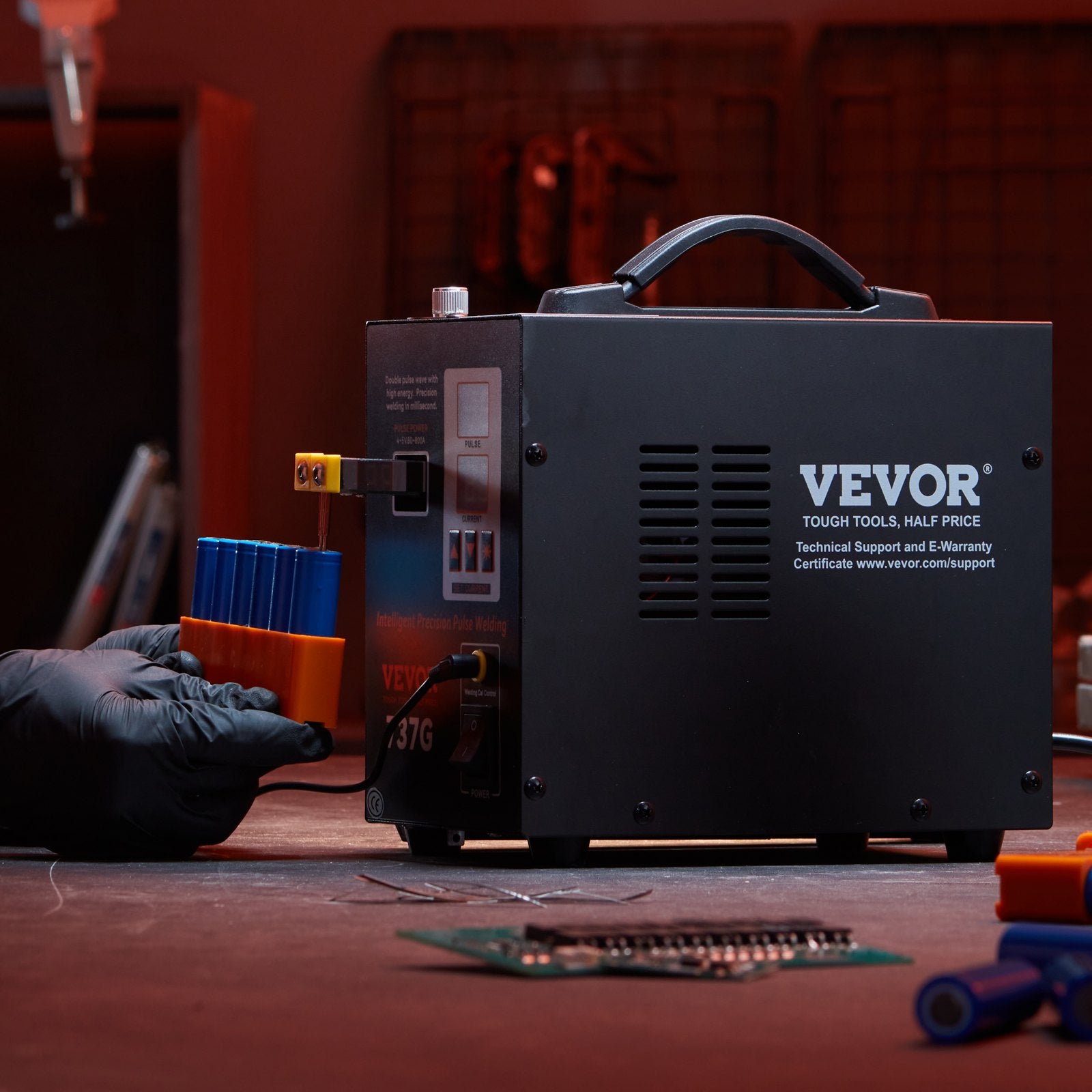 Spot Welder, 737G Pulse Spot Welder, Portable High-Power Welding Machine Soldering Station with 2 Welding V952-BYQDCDHJX012D60INV3