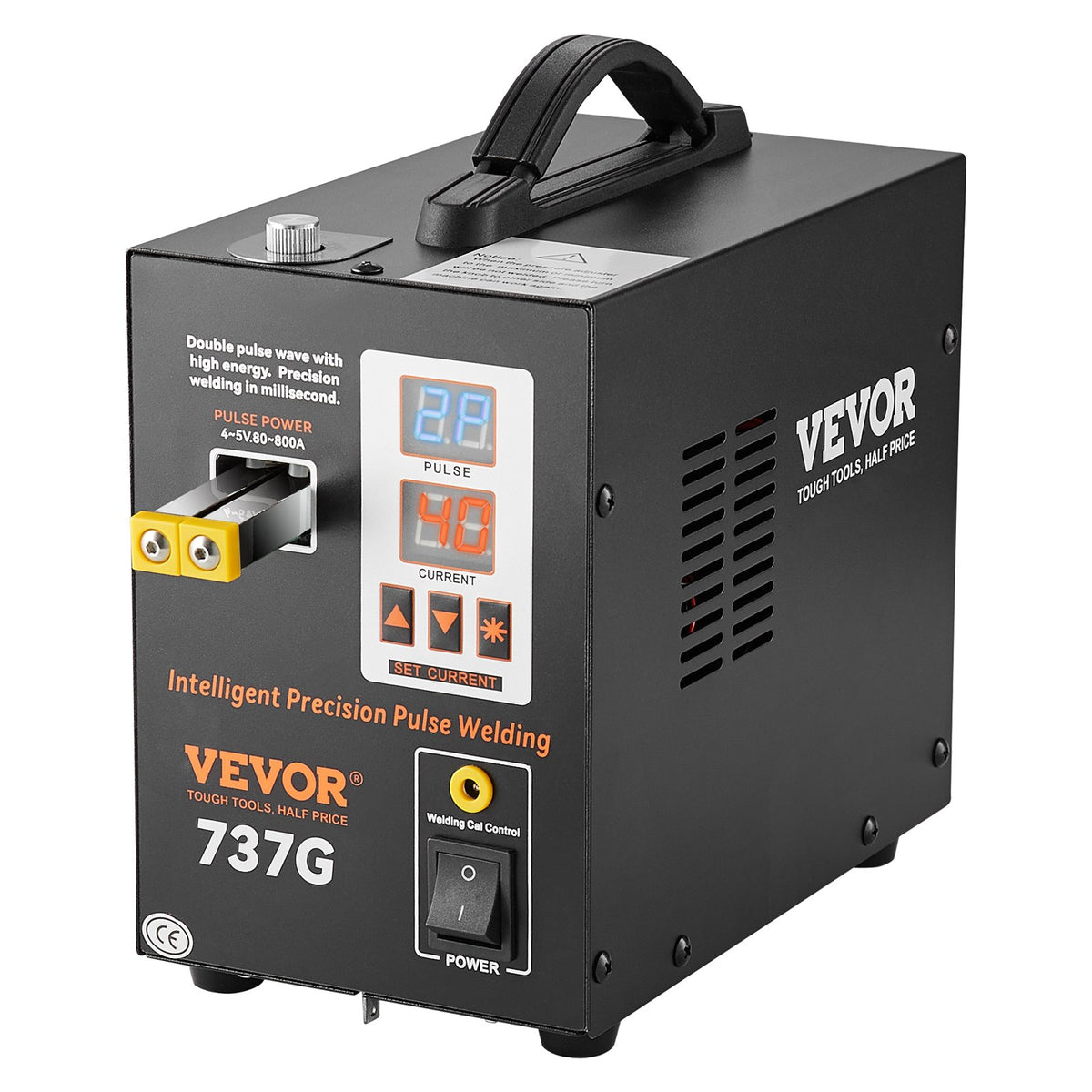 Spot Welder, 737G Pulse Spot Welder, Portable High-Power Welding Machine Soldering Station with 2 Welding V952-BYQDCDHJX012D60INV3