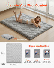 Japanese Tatami Mat, Full Size Foldable Japanese Tatami Mattress, Futon Mattress with Storage Bag & Fastener, V952-BYTTM54INCH3XSFR5001V0