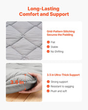 Japanese Tatami Mat, Full Size Foldable Japanese Tatami Mattress, Futon Mattress with Storage Bag & Fastener, V952-BYTTM54INCH3XSFR5001V0