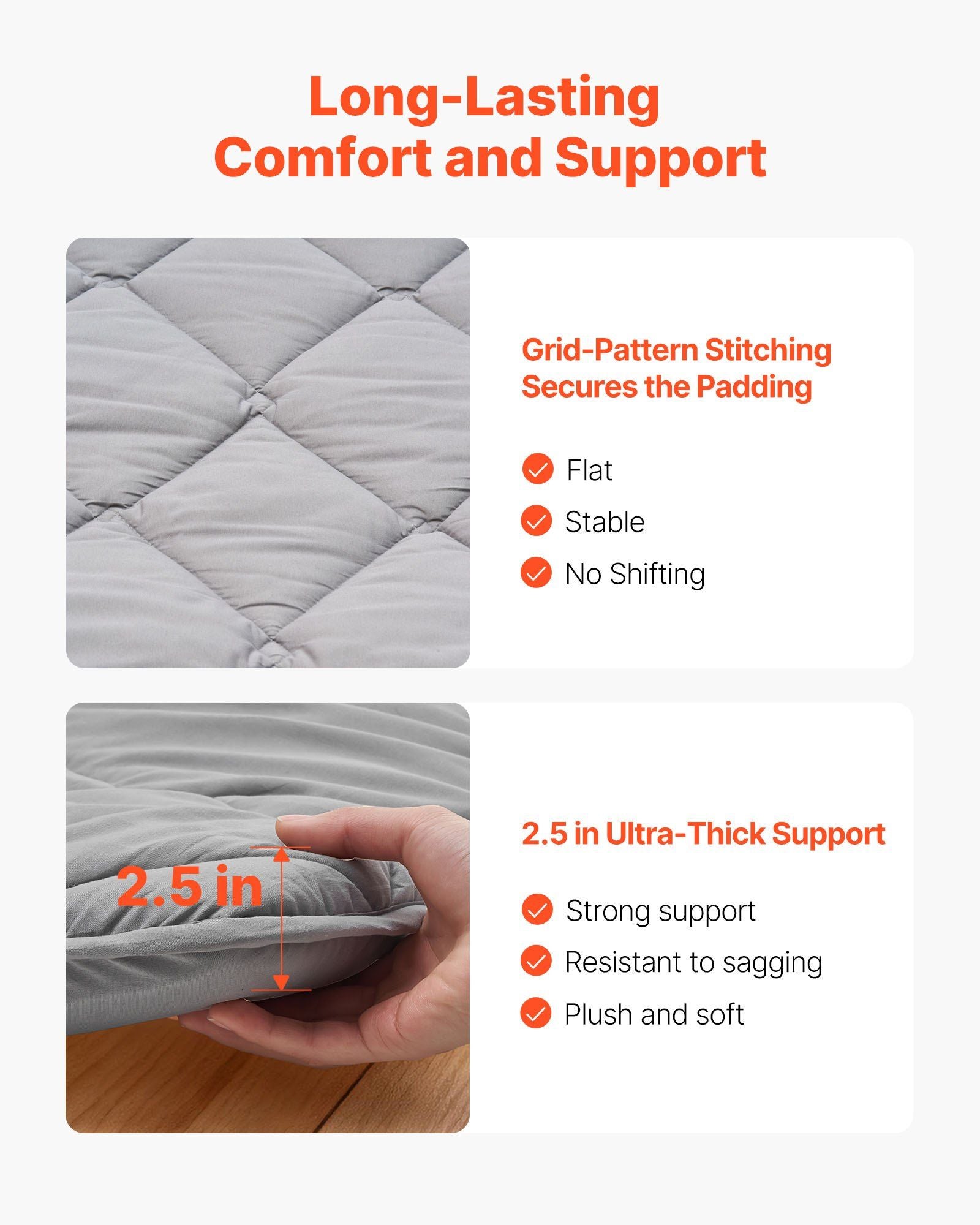 Japanese Tatami Mat, Queen Size Foldable Japanese Tatami Mattress, Futon Mattress with Storage Bag & V952-BYTTM60INCH258PZF001V0