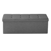 Foldable Storage Ottoman Bench, End of Bed Bench with Side Bags, Folding Upholstered Storage Chest Supports V952-BYWSZYKZDK40FW7EP001V0