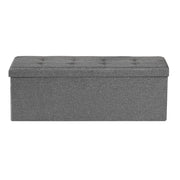 Foldable Storage Ottoman Bench, End of Bed Bench with Side Bags, Folding Upholstered Storage Chest Supports V952-BYWSZYKZDK40FW7EP001V0