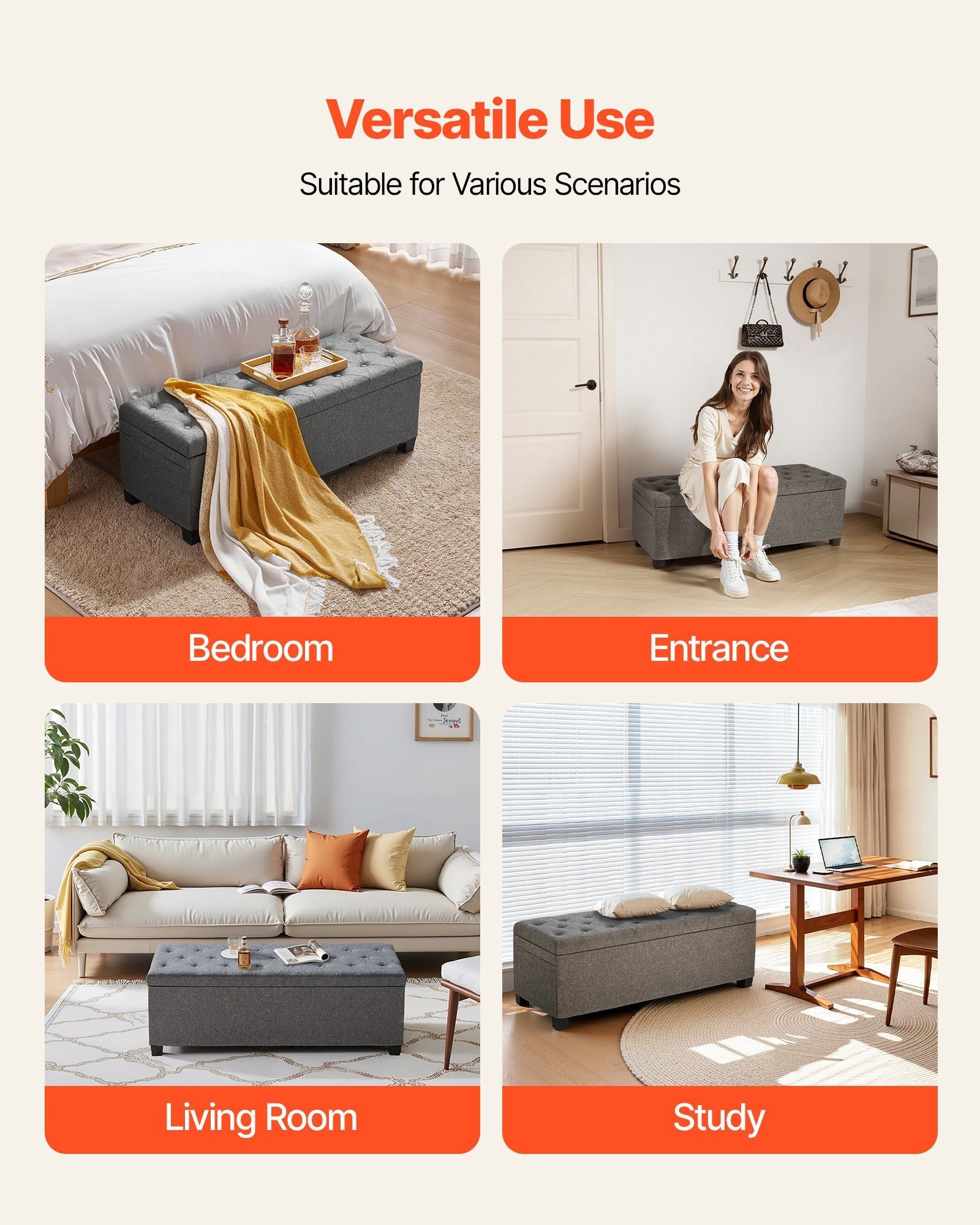 Storage Ottoman Bench, Button-Tufted End of Bed Bench with Side Bags, Flip-up Upholstered Storage Chest with V952-BYWSZYXTK404GT90L001V0
