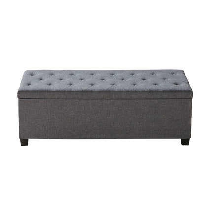 Storage Ottoman Bench, Button-Tufted End of Bed Bench with Side Bags, Flip-up Upholstered Storage Chest with V952-BYWSZYXTK404GT90L001V0