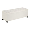 Storage Ottoman Bench, Button-Tufted End of Bed Bench with Side Bags, Flip-up Upholstered Storage Chest with V952-BYWSZYXTK404XZWNY001V0
