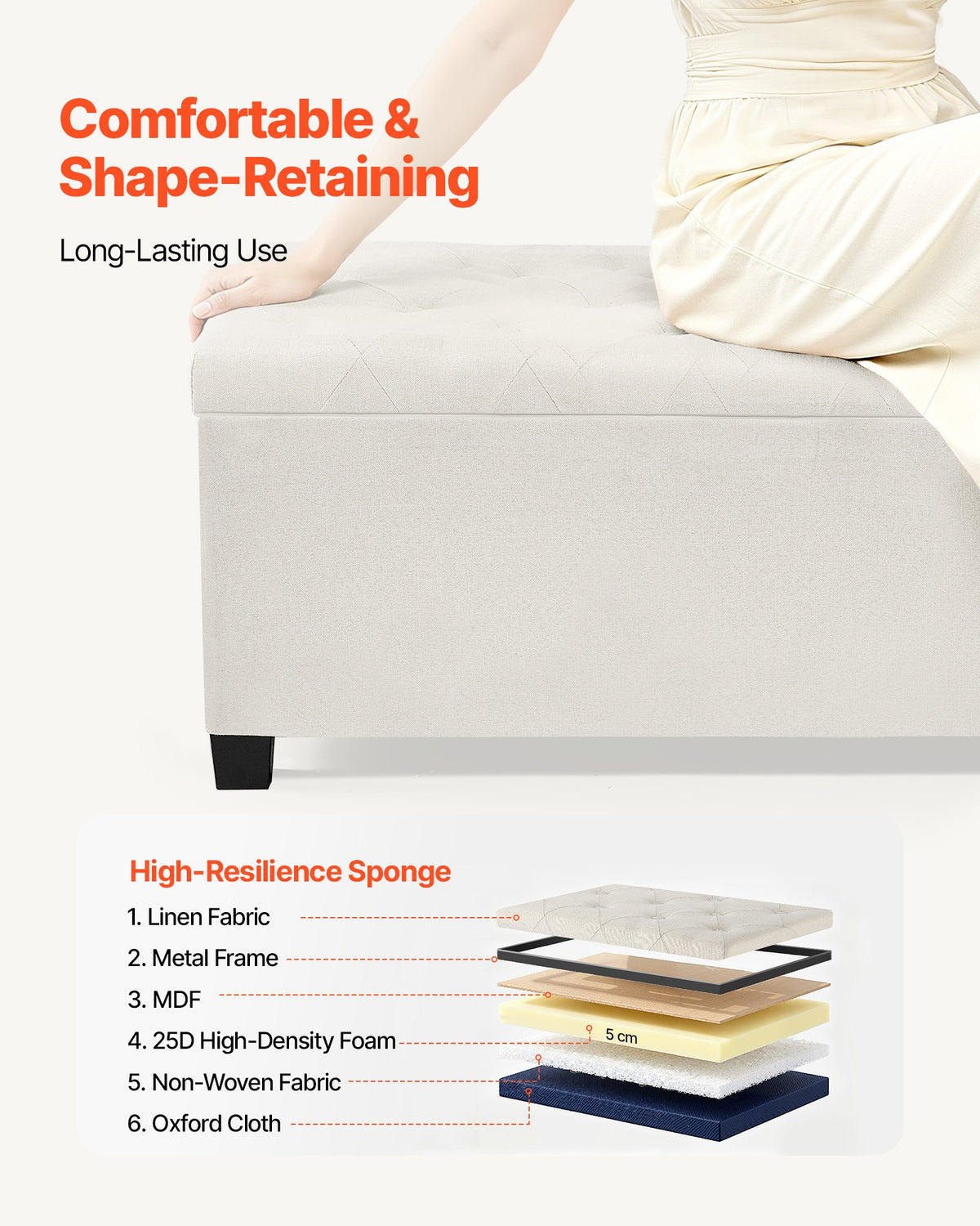 Storage Ottoman Bench, Button-Tufted End of Bed Bench with Side Bags, Flip-up Upholstered Storage Chest with V952-BYWSZYXTK404XZWNY001V0
