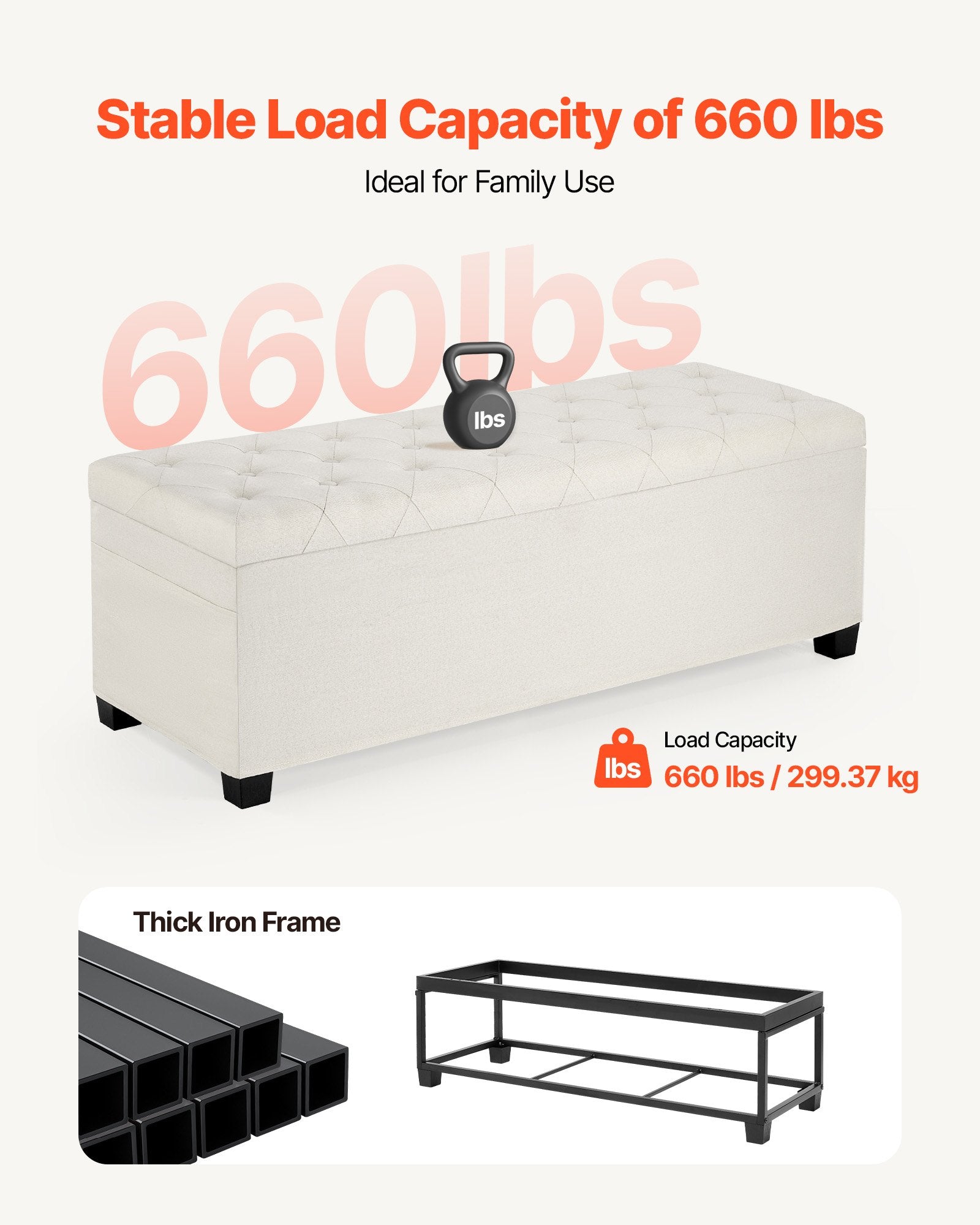 Storage Ottoman Bench, Button-Tufted End of Bed Bench with Side Bags, Flip-up Upholstered Storage Chest with V952-BYWSZYXTK404XZWNY001V0