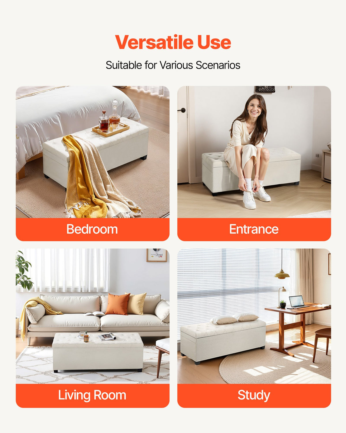 Storage Ottoman Bench, Button-Tufted End of Bed Bench with Side Bags, Flip-up Upholstered Storage Chest with V952-BYWSZYXTK404XZWNY001V0
