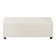 Storage Ottoman Bench, Button-Tufted End of Bed Bench with Side Bags, Flip-up Upholstered Storage Chest with V952-BYWSZYXTK404XZWNY001V0