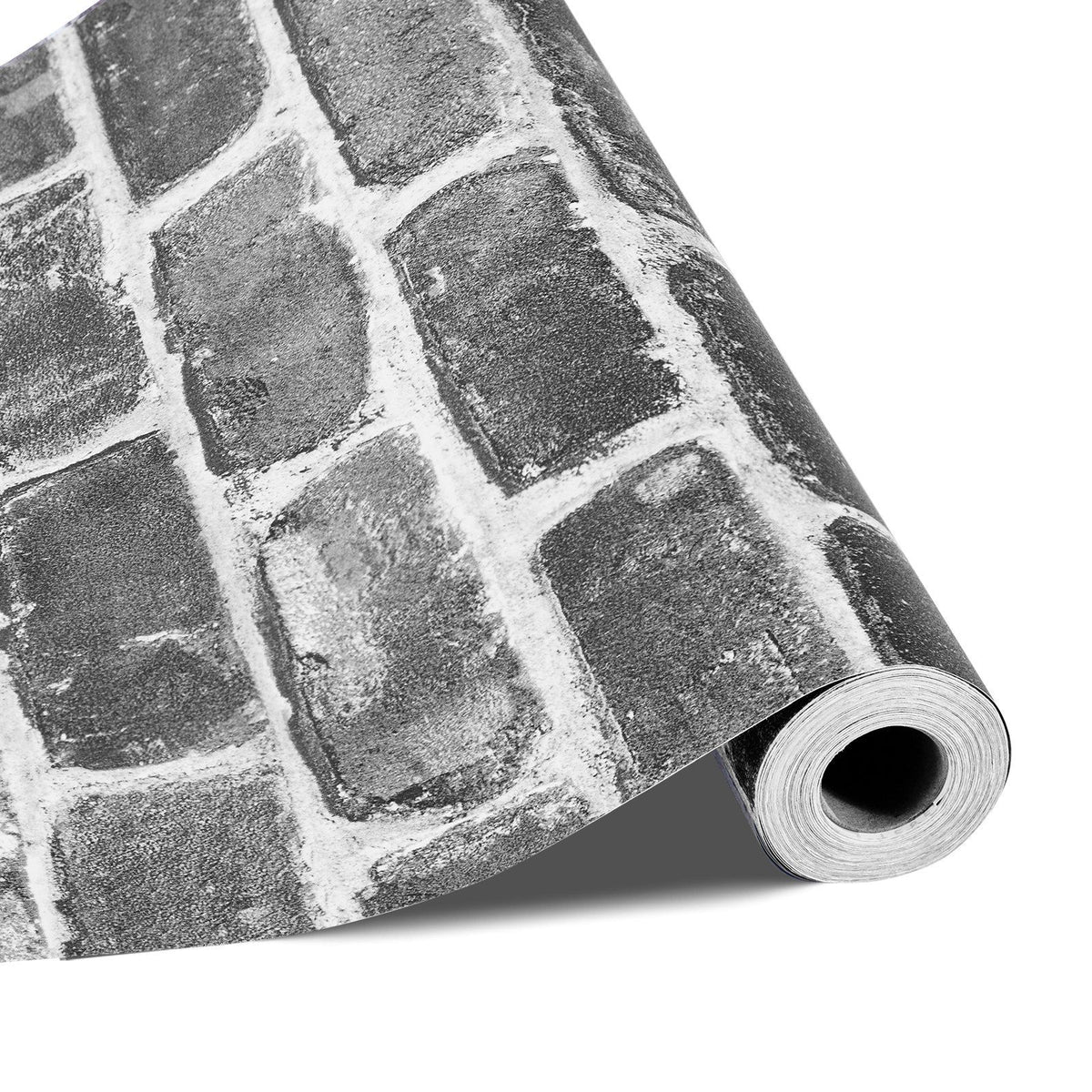 Peel and Stick Wallpaper, 45cm x 10m Contact Paper Gray Brick Waterpoof Self Adhesive, Easy to Clean & Peel V952-BZCCBZJKD40453KQP001V0