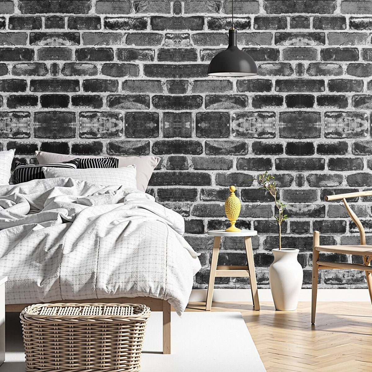 Peel and Stick Wallpaper, 45cm x 10m Contact Paper Gray Brick Waterpoof Self Adhesive, Easy to Clean & Peel V952-BZCCBZJKD40453KQP001V0