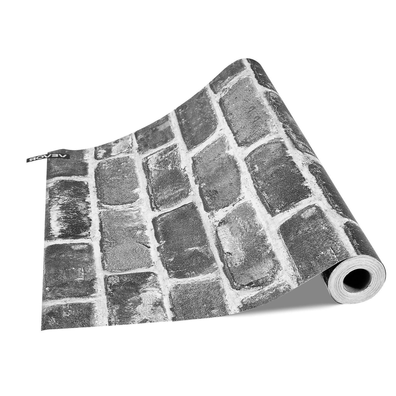 Peel and Stick Wallpaper, 45cm x 10m Contact Paper Gray Brick Waterpoof Self Adhesive, Easy to Clean & Peel V952-BZCCBZJKD40453KQP001V0