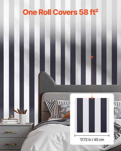 Peel and Stick Wallpaper, 45cm x 15m Contact Paper Black White Modern Geometric Waterpoof Self Adhesive, Easy V952-BZCCBZJKD404U7O07001V0
