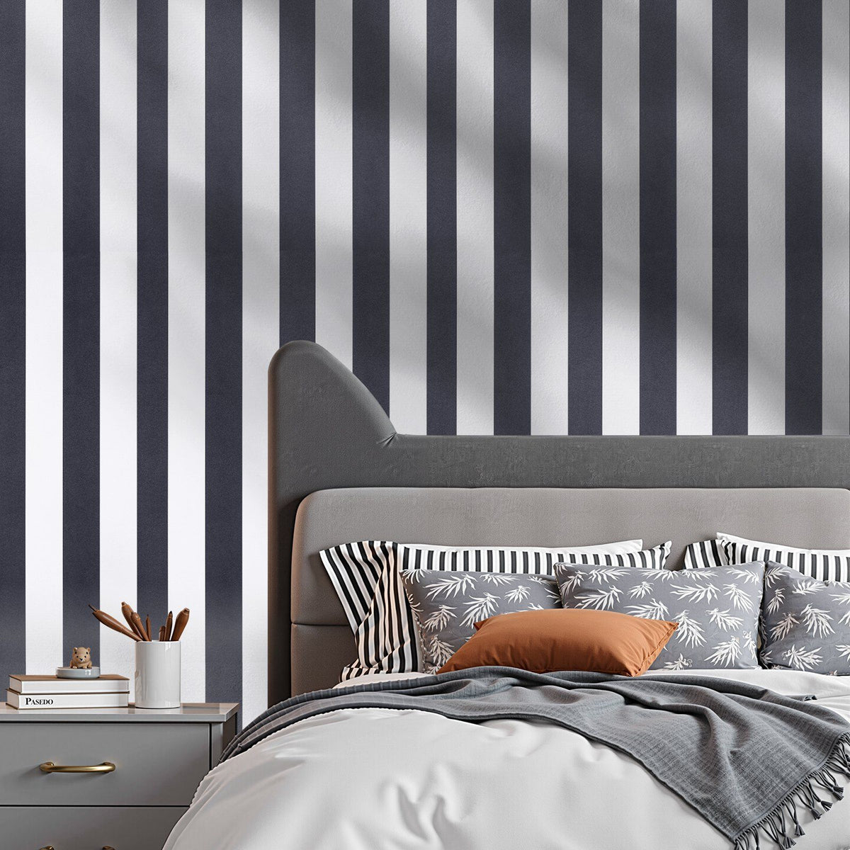 Peel and Stick Wallpaper, 45cm x 15m Contact Paper Black White Modern Geometric Waterpoof Self Adhesive, Easy V952-BZCCBZJKD404U7O07001V0
