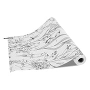 Peel and Stick Wallpaper, 45cm x 10m Contact Paper White Line Art Botanical Floral Waterpoof Self Adhesive, V952-BZCCBZJKD404WXD03001V0